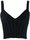 MM6 MAISON MARGIELA RIBBED CROPPED TOP