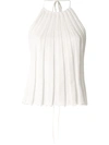 Christopher Esber Pleated Knit Skirt In White