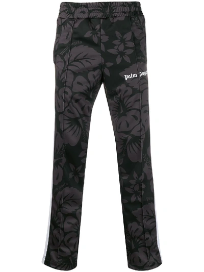 Palm Angels Hawaiian Track Trousers In Black