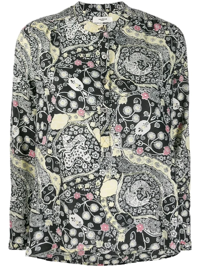 Isabel Marant Étoile Maria Floral Blouse In Black