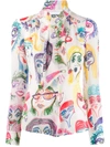 MOSCHINO DOODLE PRINT BLOUSE
