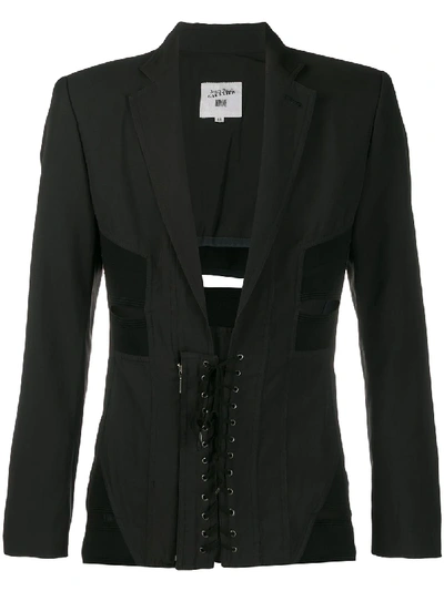 Pre-owned Jean Paul Gaultier 2000's Cut Out Jacket In Black
