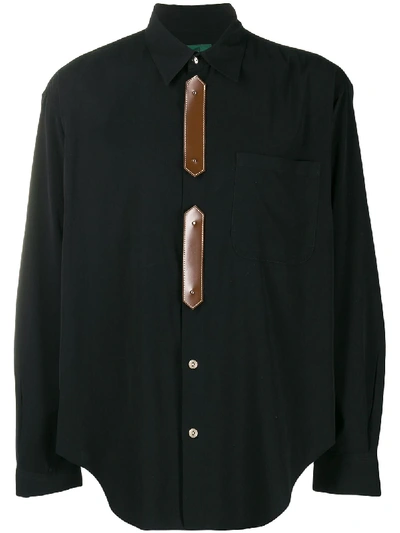 Pre-owned Jean Paul Gaultier 1990s Panelled Shirt In Black