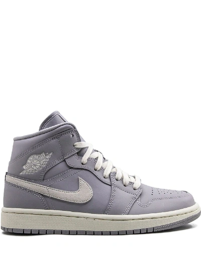 Jordan Air  1 Mid "light Bone" Sneakers In Grey