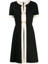 Gucci Horsebit Toggle Stretch Jersey A-line Dress In Black