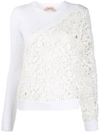 N°21 FLORAL CROCHET PANELS KNITTED TOP