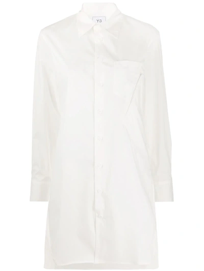Y-3 Yohji Yamamoto Longline Shirt In Core White