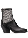 ANN DEMEULEMEESTER MESH PANEL BOOTS