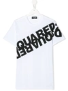 Dsquared2 Teen Mirrored Logo T-shirt In White