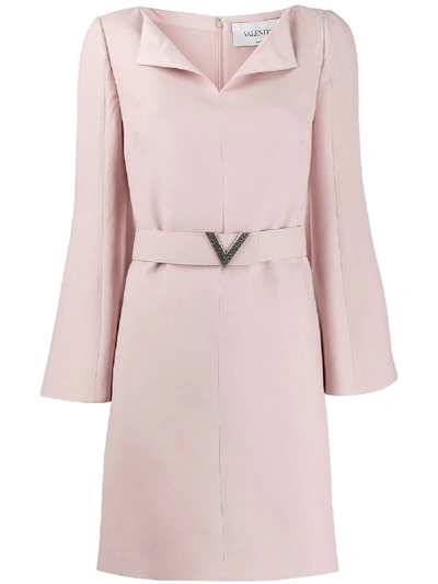 VALENTINO V-GOLD BELTED MINIDRESS