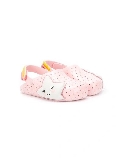 Mini Melissa Kids' Perforated Star Trainers In Pink