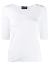 Emporio Armani Slim-fit Knit Top In White
