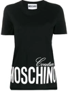 Moschino Asymmetrisches T-shirt Mit Logo In 黑色