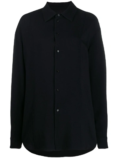 Jil Sander Oversized Button-up Shirt In Black
