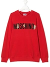 Moschino Teen Long Sleeve Sweatshirt In 红色