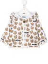 Moschino Babies' Teddybear Print Rain Jacket In White