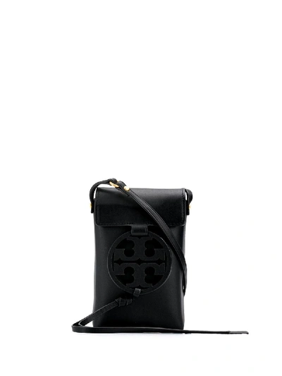 Tory Burch Miller Cross Body Phone Holder In Black