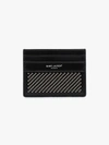 SAINT LAURENT SAINT LAURENT BLACK STUDDED LEATHER CARD HOLDER,3759490VGUE14590628