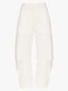 Nili Lotan Shon Barrel Jeans In Cream In White