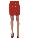 Balmain Skirt In Red Viscose