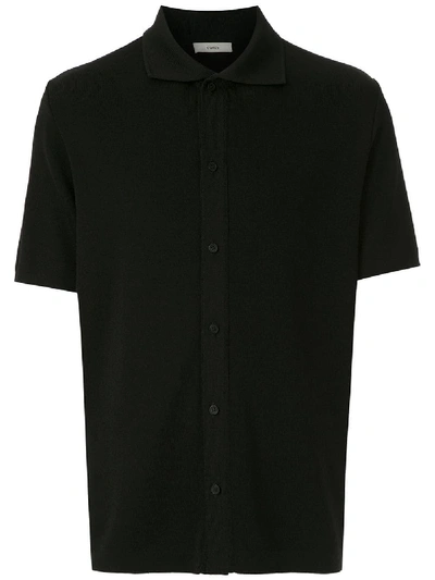 Egrey Knit Polo Shirt In Black