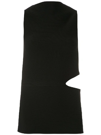 Egrey Cut Out Knit Tank In Black