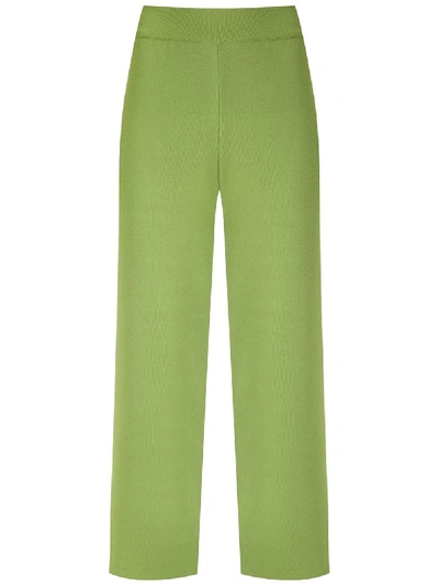 Egrey Knit Culottes In Green