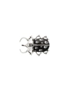 ALEXANDER MCQUEEN SILVER TONE SKULL BEETLE BROOCH