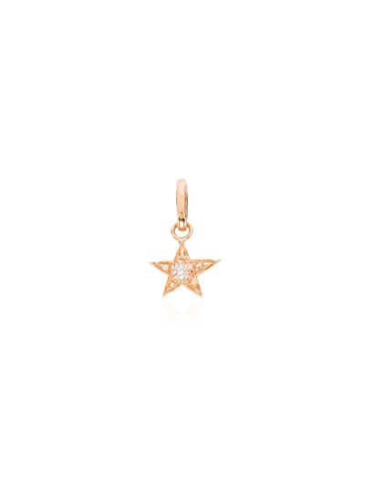 GIGI CLOZEAU 18KT ROSE GOLD AND DIAMOND STAR CHARM