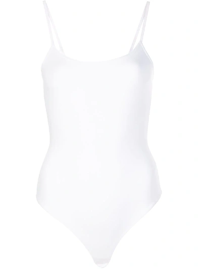 Alix Nyc Elizabeth Scoop Neck Bodysuit In White