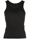 Wardrobe.nyc Release 04 Ribbed Tank Top In Black