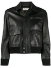 SAINT LAURENT CROPPED LEATHER JACKET