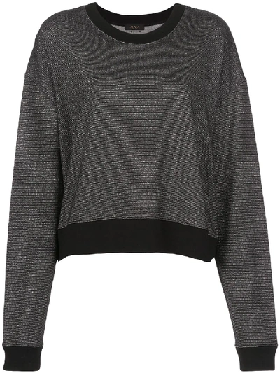 Alala Two-tone Oversized Sweatshirt In Black