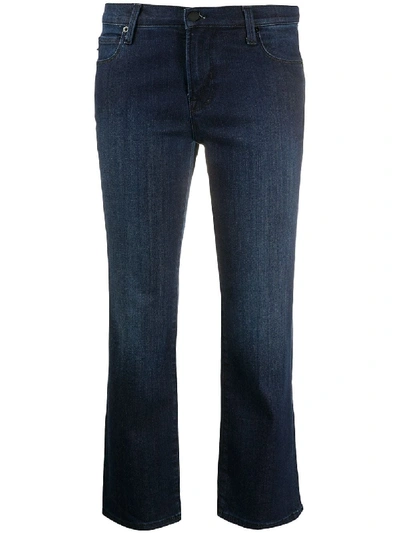 Love Moschino High Rise Cropped Jeans In Blue