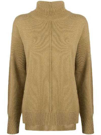 Joseph Exposed Seam Jumper In Brown