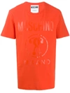 Moschino Logo Printed T-shirt In Orange