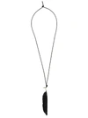 ANN DEMEULEMEESTER FEATHER CHARM NECKLACE