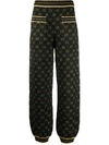Gucci Lurex Gg Jacquard Trousers In Black