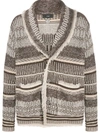 ALANUI FRINGED INTARSIA KNIT CARDIGAN