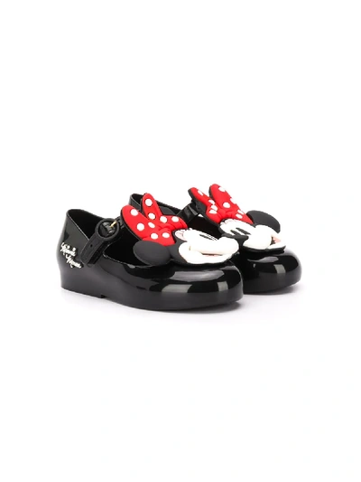 Mini Melissa Kids' Sweet Love Minnie Mary Jane Flats, Baby/toddler In Black