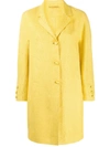 Ermanno Scervino Yellow Synthetic Fibers Coat In Yellow