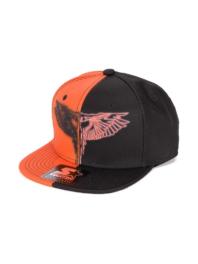 Marcelo Burlon County Of Milan Kids' Two-tone Baseball Cap In Black