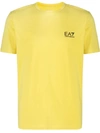 Ea7 Logo Print T-shirt In Yellow