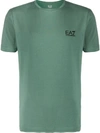 Ea7 Logo Print T-shirt In Green