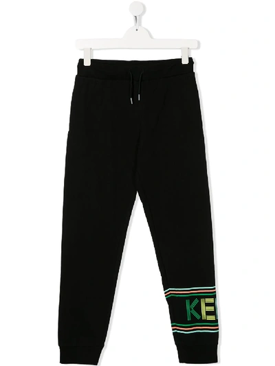 Kenzo Kids' Logo Detail Tracksuit In Black