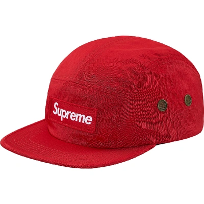 Pre-owned Supreme  Washed Nylon Camp Cap Red
