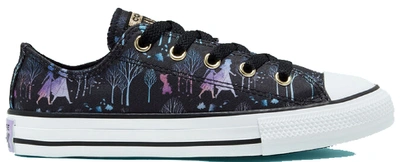 Pre-owned Converse  Chuck Taylor All-star Low Frozen 2 Black (ps) In Black/multi-white