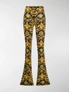VERSACE BAROCCO SIGNATURE PRINT FLARED TROUSERS,A85698A23323714788760