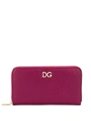 Dolce & Gabbana Large Crystal-embellished Wallet In Pink