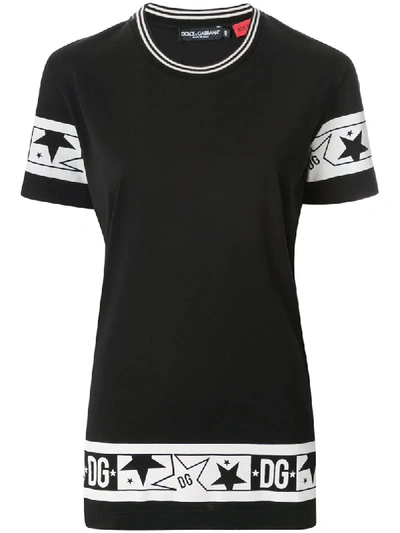 Dolce & Gabbana Millennials Star Printed T-shirt In Black